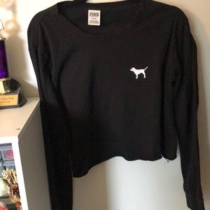 Cropped PINK long sleeve shirt